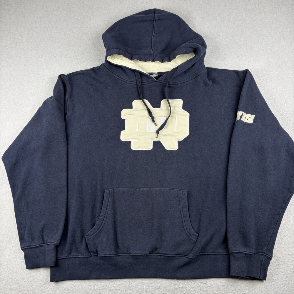 Y2K Stadium Athletics Notre Dame Fighting Irish Hoodie Navy Men's XXL